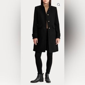 SOLD! Navy Blue Military Wool Coat, size 4